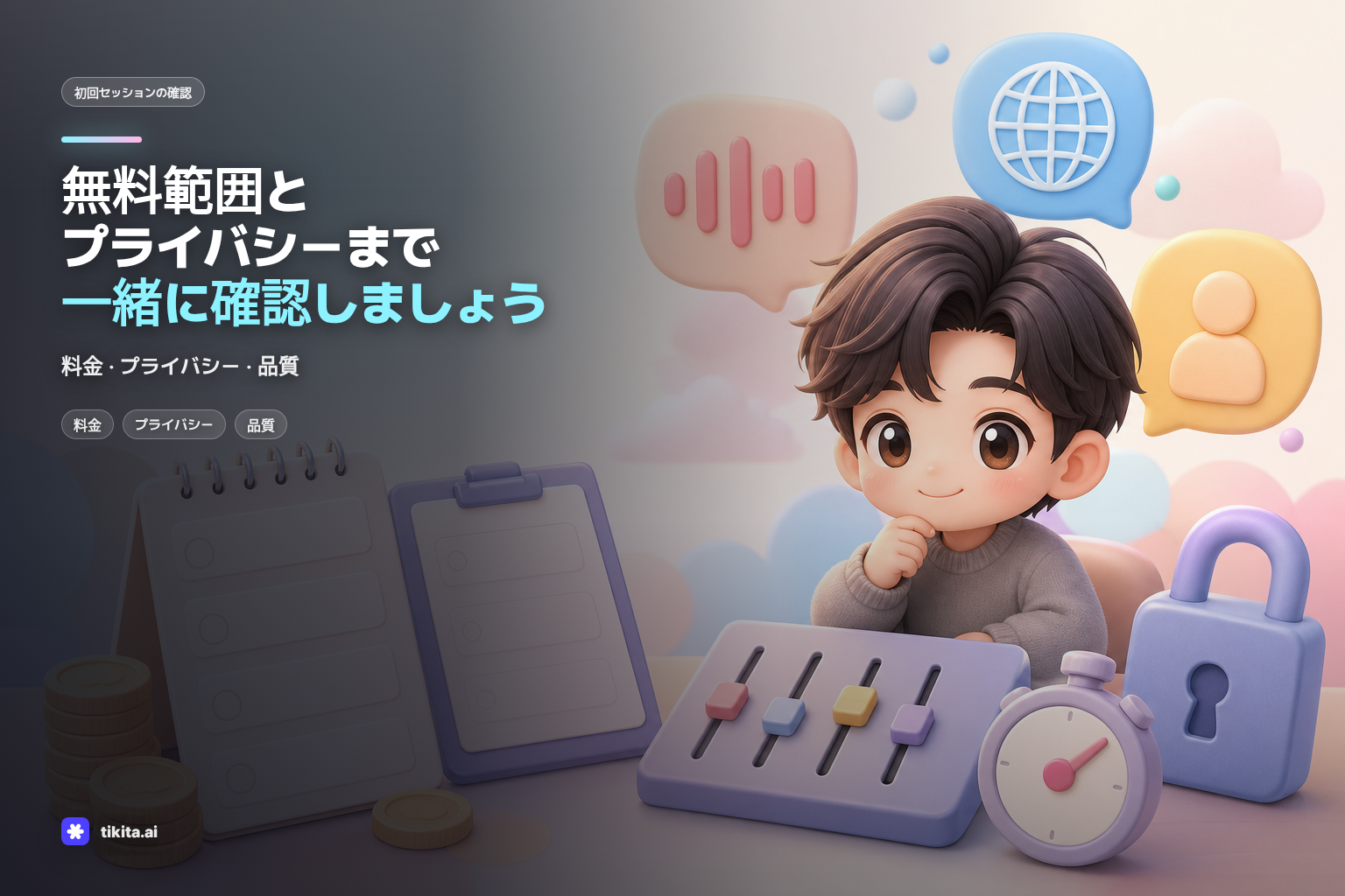 AIチャットアプリの初回テストを表すイラスト