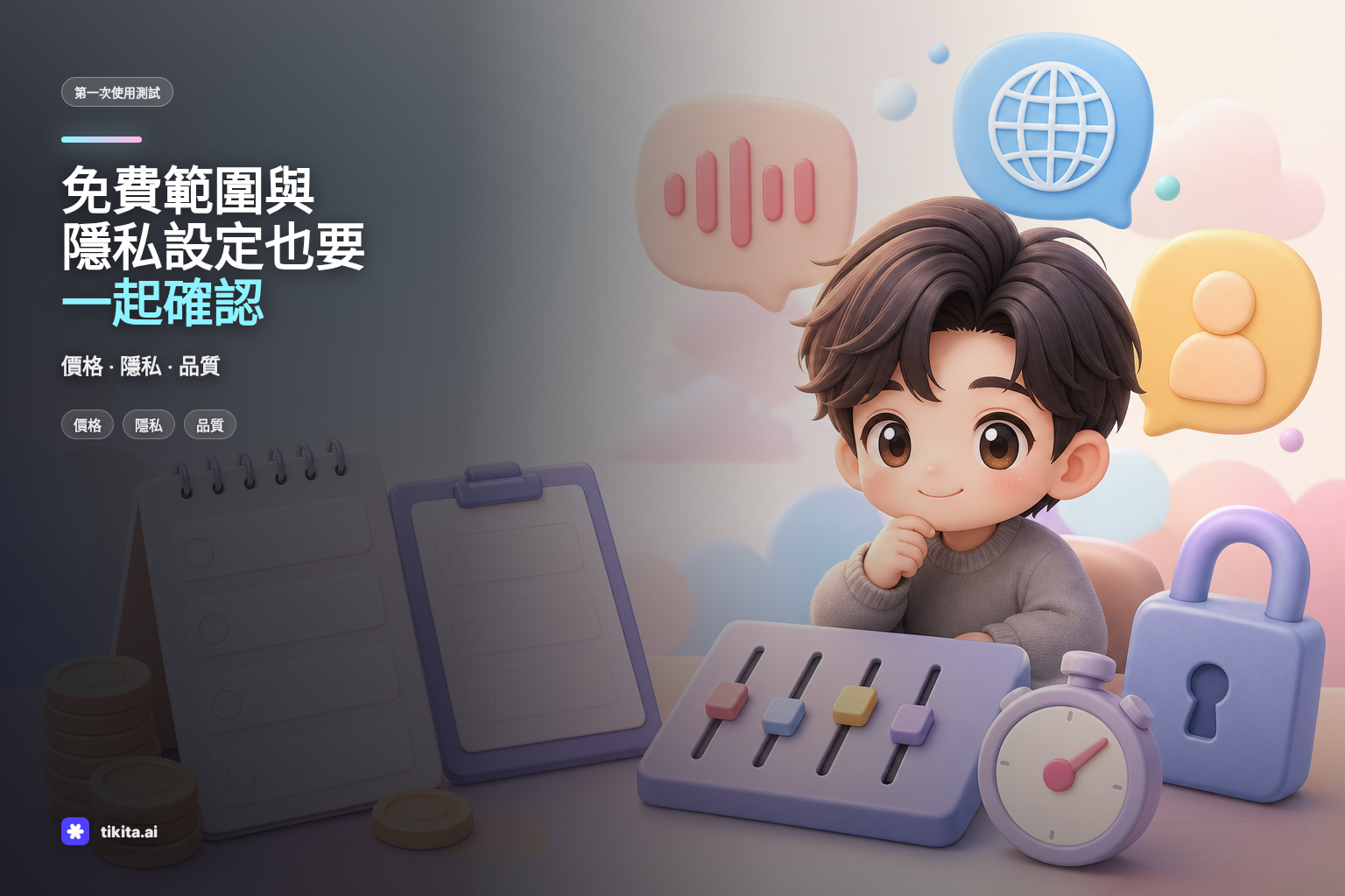 呈現 AI 聊天 App 初次測試的插圖